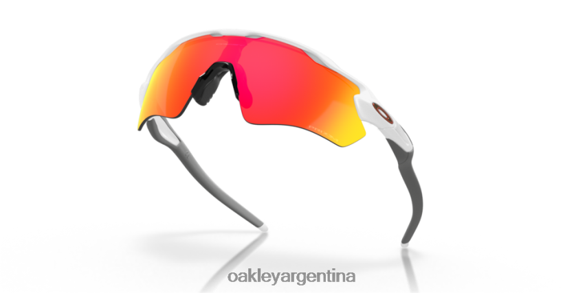 Oakley colores del equipo radar ev path NBFV4235 gafas Lentes Prizm Ruby, montura blanca pulida.