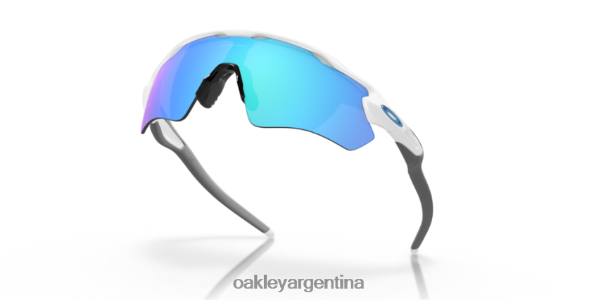 Oakley colores del equipo radar ev path NBFV4236 gafas Lentes Prizm de zafiro, montura blanca pulida.