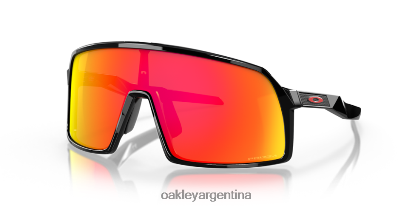 Oakley sutro s NBFV42280 gafas Lentes Prizm Ruby, montura negra pulida.