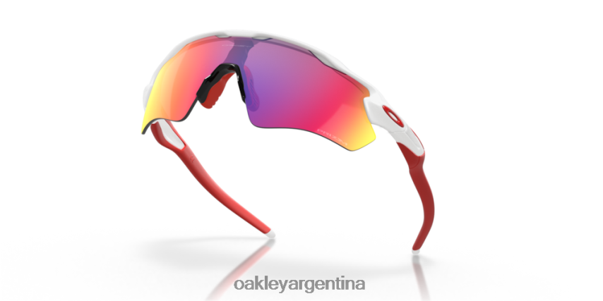 Oakley trayectoria del radar ev NBFV4224 gafas Lentes Prizm Road, montura blanca pulida.
