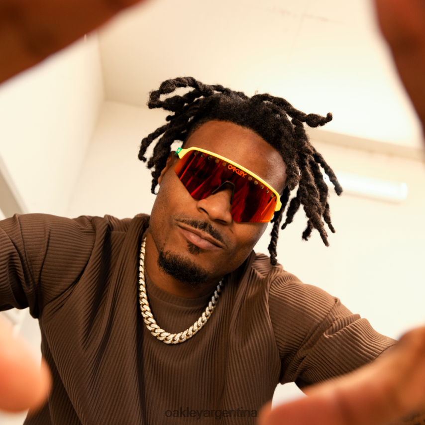 Oakley barrido sutro lite (ventilado) NBFV42233 gafas Lentes prizm ruby, montura amarilla pelota de tenis