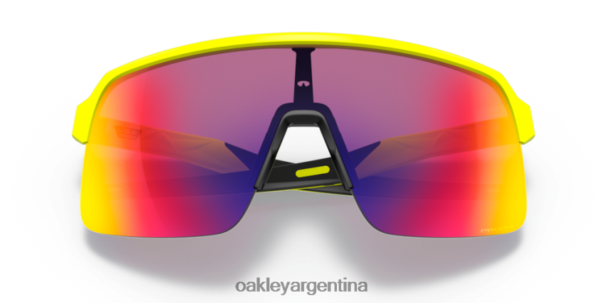 Oakley colección sutro lite (ajuste de puente bajo) amarillo neón NBFV42995 gafas Lentes prizm road, montura amarilla pelota de tenis