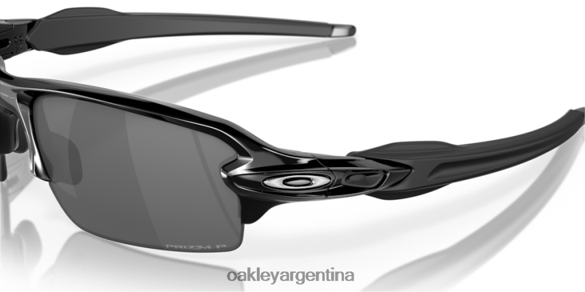 Oakley flak 2.0 (ajuste de puente bajo) NBFV42868 gafas lentes prizm polarizadas negras, montura negra pulida