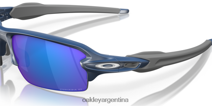 Oakley flak 2.0 (ajuste de puente bajo) NBFV42875 gafas lentes polarizadas prizm sapphire, montura poseidon mate