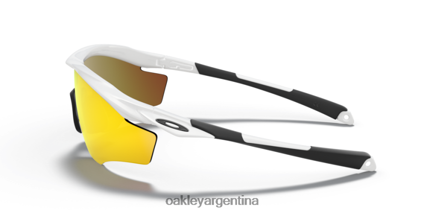 Oakley marco m2 xl NBFV42175 gafas Lentes Fire Iridium, montura blanca pulida.