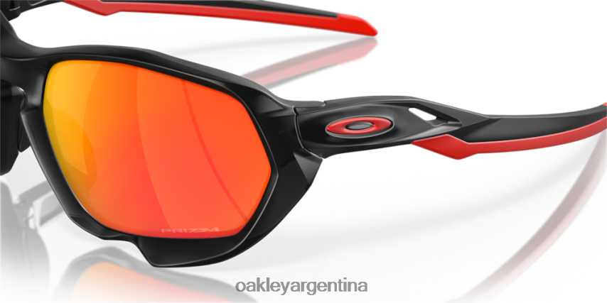 Oakley plasma NBFV42266 gafas Lentes Prizm Ruby, montura tinta negra mate.