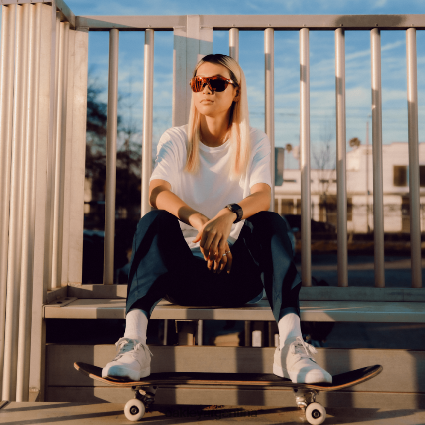 Oakley re:bajo cero NBFV4220 gafas Lentes Prizm Ruby, montura de fibra de carbono.