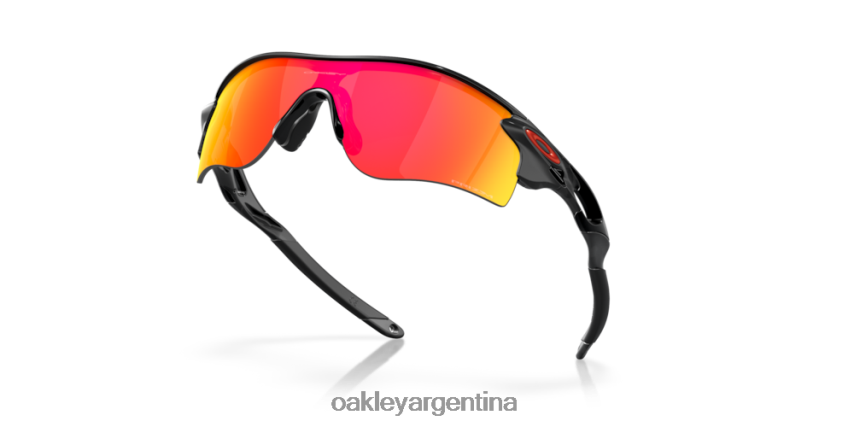 Oakley ruta de bloqueo de radar (ajuste de puente bajo) NBFV42706 gafas Lentes Prizm Ruby, montura tinta negra mate.