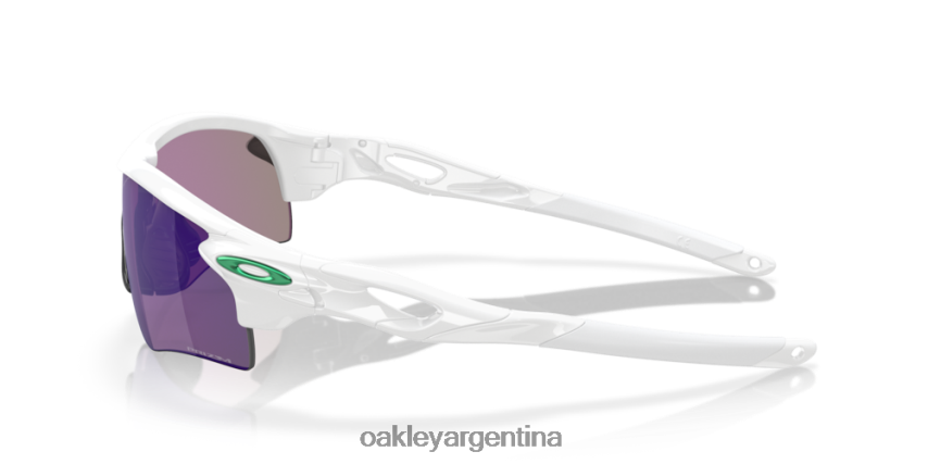 Oakley ruta de bloqueo de radar (ajuste de puente bajo) NBFV42707 gafas lentes prizm jade, montura blanca pulida
