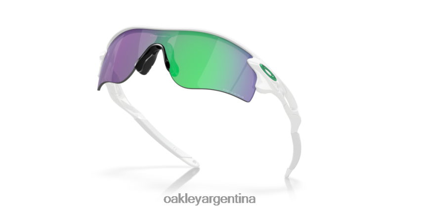 Oakley ruta de bloqueo de radar (ajuste de puente bajo) NBFV42707 gafas lentes prizm jade, montura blanca pulida