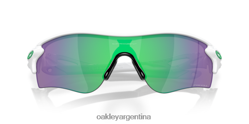 Oakley ruta de bloqueo de radar (ajuste de puente bajo) NBFV42707 gafas lentes prizm jade, montura blanca pulida