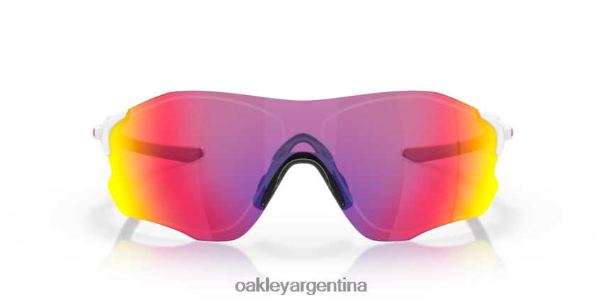 Oakley ruta evzero (ajuste de puente bajo) NBFV42884 gafas Lentes Prizm Road, montura blanca pulida.