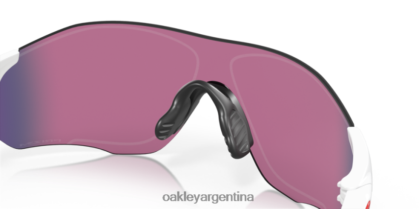 Oakley ruta evzero (ajuste de puente bajo) NBFV42884 gafas Lentes Prizm Road, montura blanca pulida.