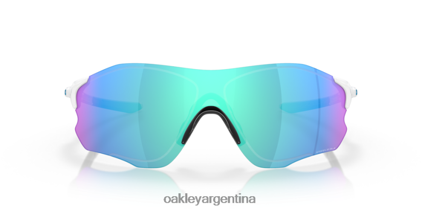 Oakley ruta evzero (ajuste de puente bajo) NBFV42888 gafas Lentes Prizm de zafiro, montura blanca pulida.
