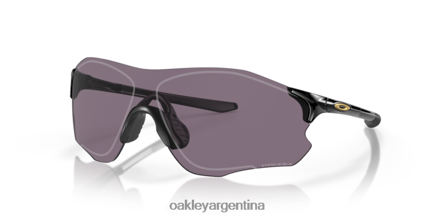 Oakley ruta evzero (ajuste de puente bajo) NBFV42890 gafas lentes gris prizm, montura negra pulida