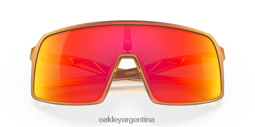 Oakley serie de diseños sutro troy lee NBFV42929 gafas lentes prizm ruby, diseños de troy lee montura de cambio en oro rojo