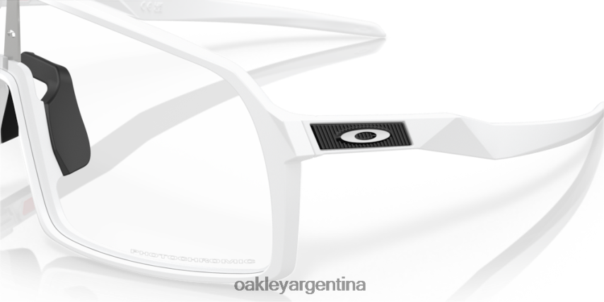 Oakley sutro (ajuste de puente bajo) NBFV42476 gafas Lentes fotocromáticas de iridio de transparente a negro, montura blanca mate