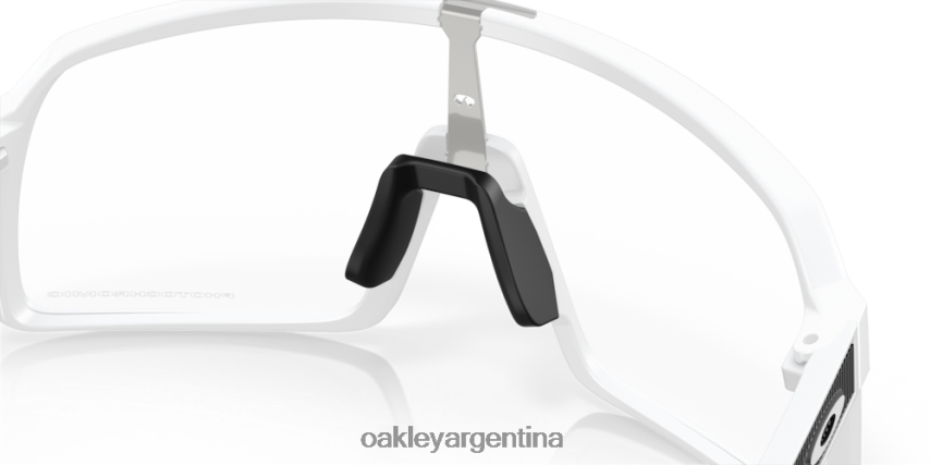 Oakley sutro (ajuste de puente bajo) NBFV42476 gafas Lentes fotocromáticas de iridio de transparente a negro, montura blanca mate