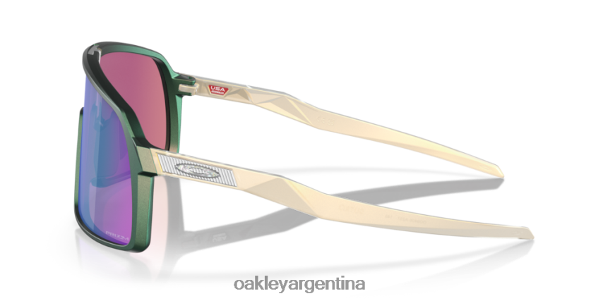 Oakley sutro (ajuste de puente bajo) descubre la colección NBFV42927 gafas Lentes prizm road jade, montura con cambio de color verde plateado mate