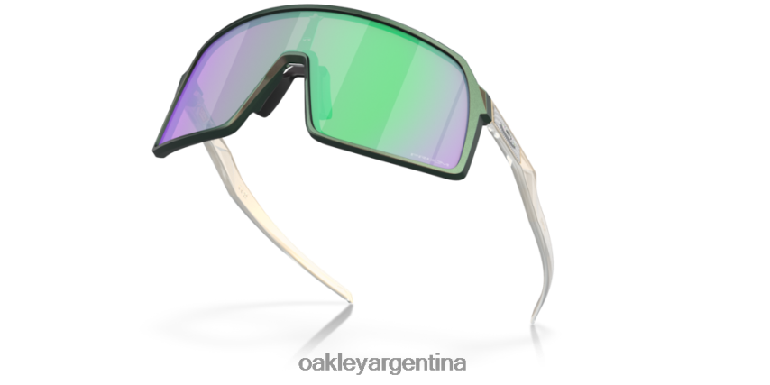 Oakley sutro (ajuste de puente bajo) descubre la colección NBFV42927 gafas Lentes prizm road jade, montura con cambio de color verde plateado mate