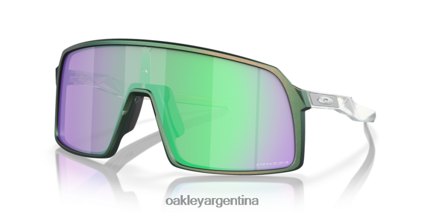 Oakley sutro descubre la colección NBFV42245 gafas Lentes prizm road jade, montura con cambio de color verde plateado mate