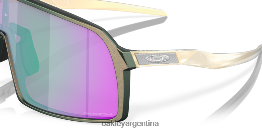 Oakley sutro descubre la colección NBFV42245 gafas Lentes prizm road jade, montura con cambio de color verde plateado mate