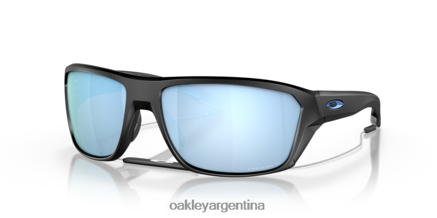 Oakley tiro dividido NBFV42299 gafas Lentes prizm polarizadas deep water, montura negra mate