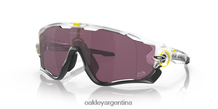 Oakley tour de francia 2022 rompedor de mandíbulas NBFV42882 gafas lentes prizm road negro, montura transparente mate