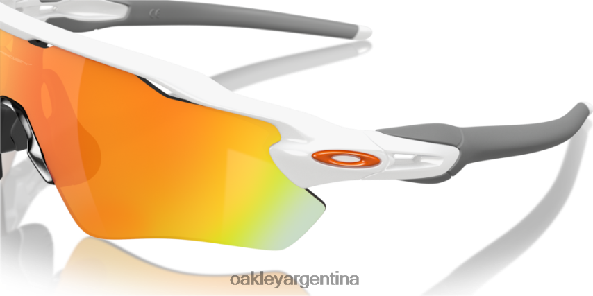 Oakley trayectoria del radar ev NBFV4226 gafas Lentes Fire Iridium, montura blanca pulida.