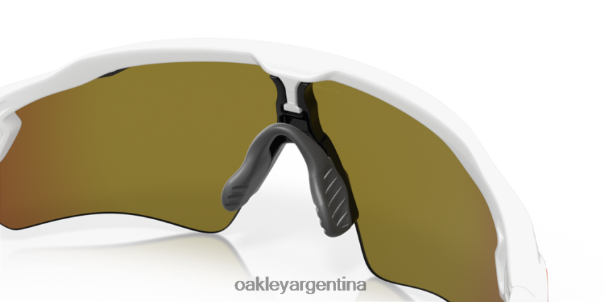 Oakley trayectoria del radar ev NBFV4226 gafas Lentes Fire Iridium, montura blanca pulida.