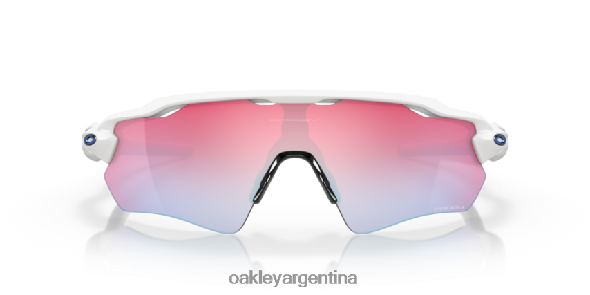 Oakley trayectoria del radar ev NBFV4229 gafas Lentes Prizm Snow de zafiro, montura blanca pulida.
