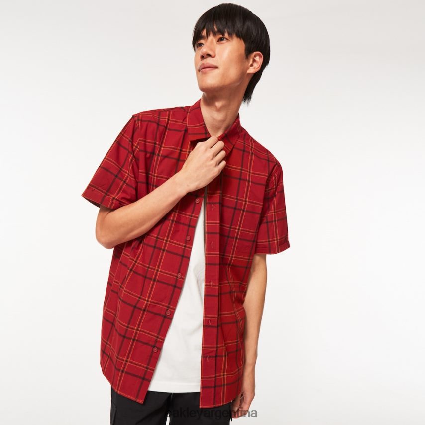 Oakley botón pacífico abajo ss NBFV422536 ropa cheque rojo hierro