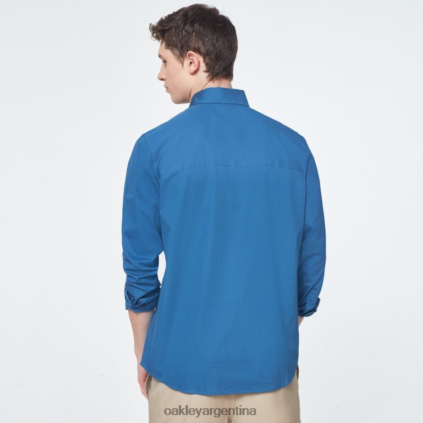 Oakley camisa con parche de ropa de trabajo NBFV422401 ropa azul interestelar