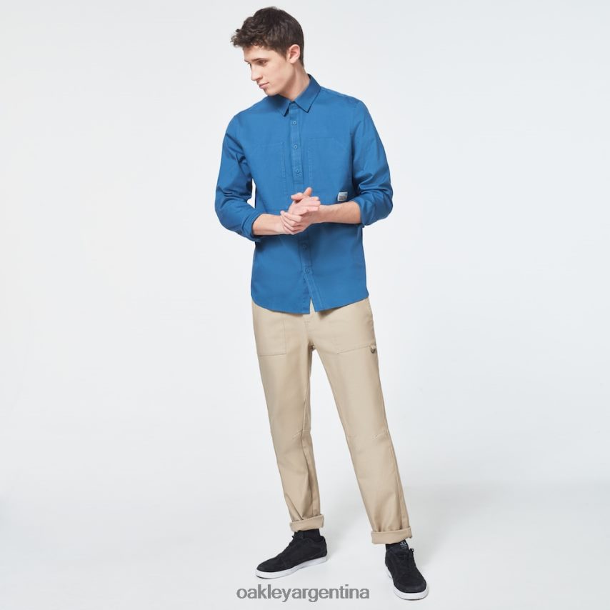 Oakley camisa con parche de ropa de trabajo NBFV422401 ropa azul interestelar