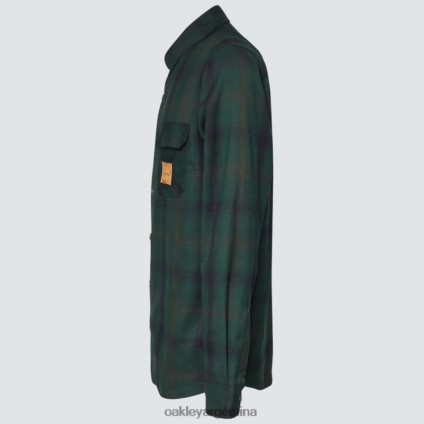 Oakley camisa de franela con calavera tc NBFV422556 ropa cheque verde