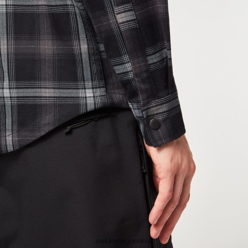 Oakley camisa de franela con calavera tc NBFV422557 ropa negro/gris