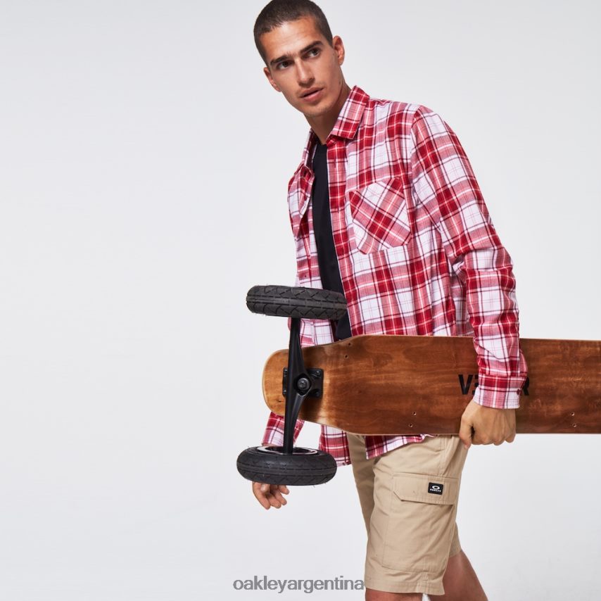 Oakley esencial plus lt franela ls NBFV422414 ropa cheque rojo intenso