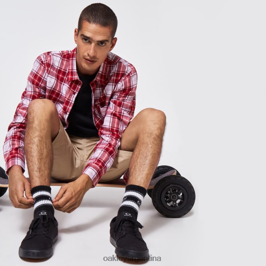 Oakley esencial plus lt franela ls NBFV422414 ropa cheque rojo intenso