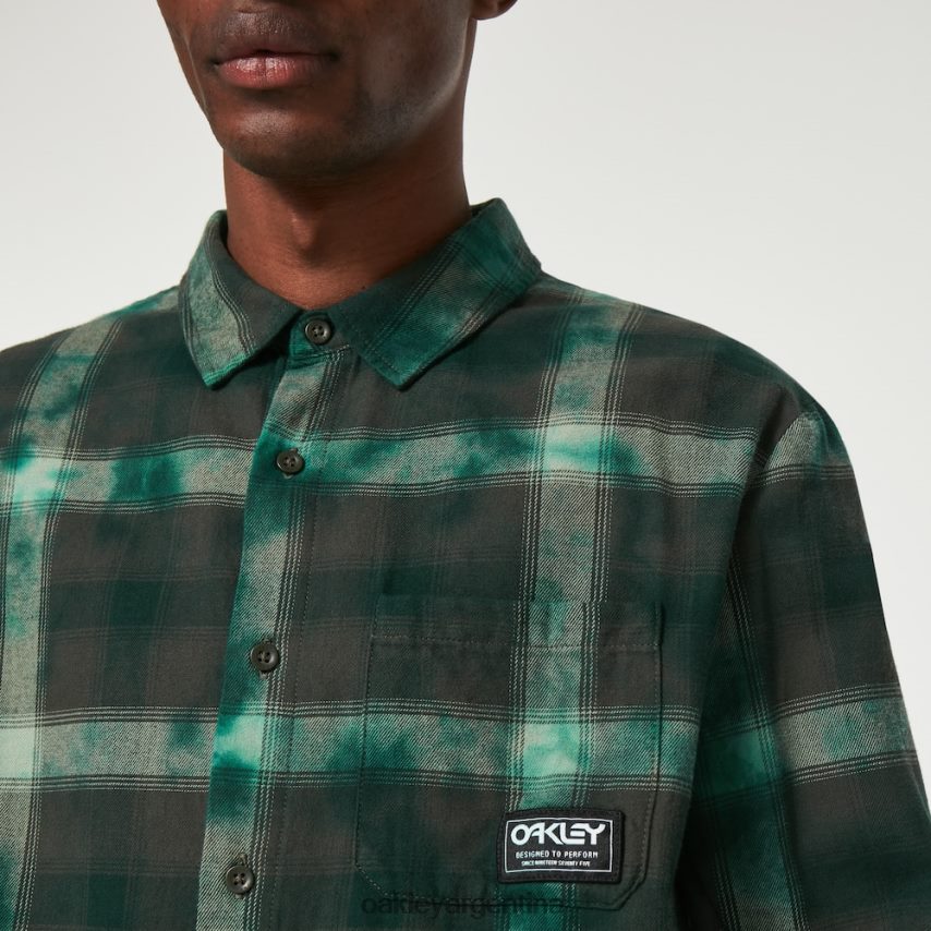 Oakley franela a cuadros cabina NBFV422296 ropa cheque verde