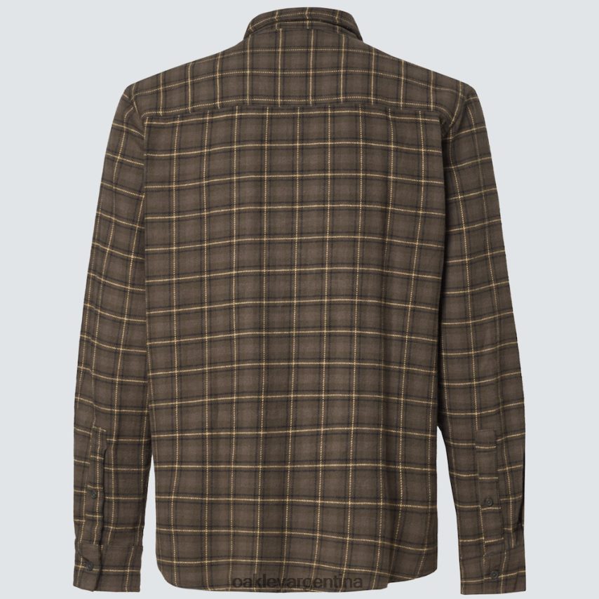 Oakley franela de podio a cuadros ls NBFV422463 ropa nuevo cheque de pincel oscuro