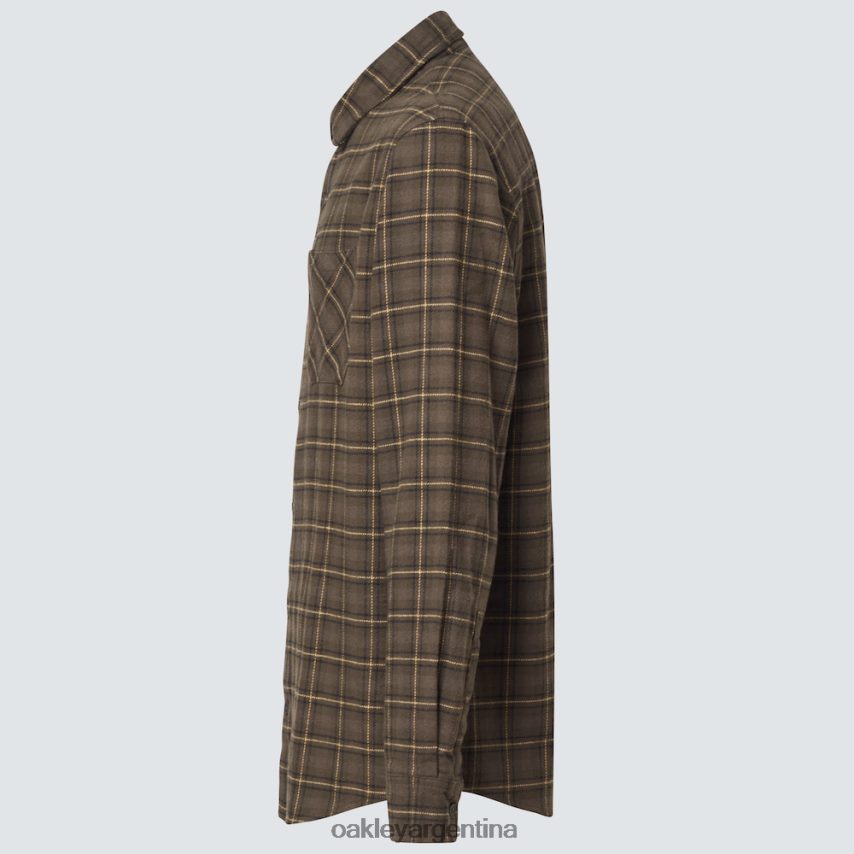 Oakley franela de podio a cuadros ls NBFV422463 ropa nuevo cheque de pincel oscuro