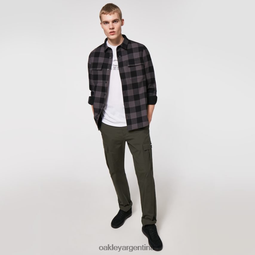 Oakley oso de franela acogedora NBFV422466 ropa cuadros negro/gris