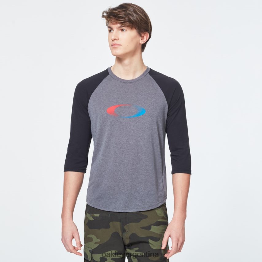 Oakley camiseta 3/4 con elipse degradada de EE. UU. NBFV422404 ropa nuevo gris atlético