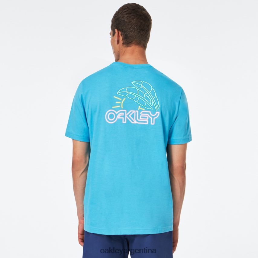 Oakley camiseta amanecer b1b NBFV422526 ropa azul brillante