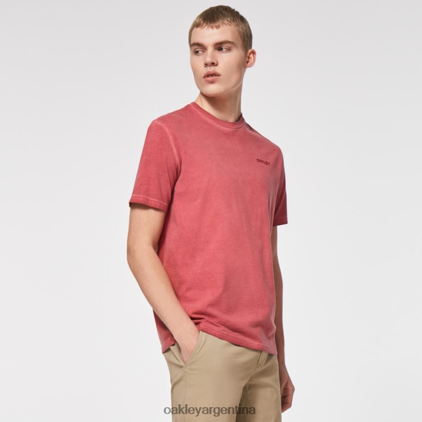Oakley camiseta con logo b1b sobreteñida NBFV422481 ropa rojo hierro