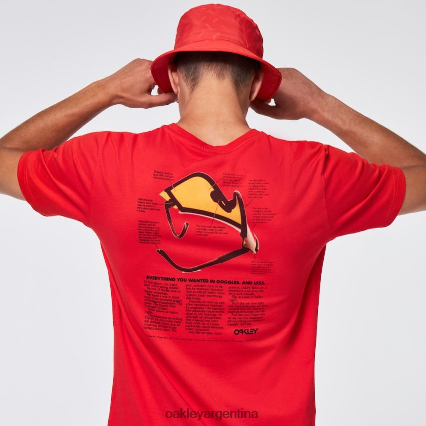 Oakley camiseta con visera tradicional NBFV422417 ropa rojo amapola