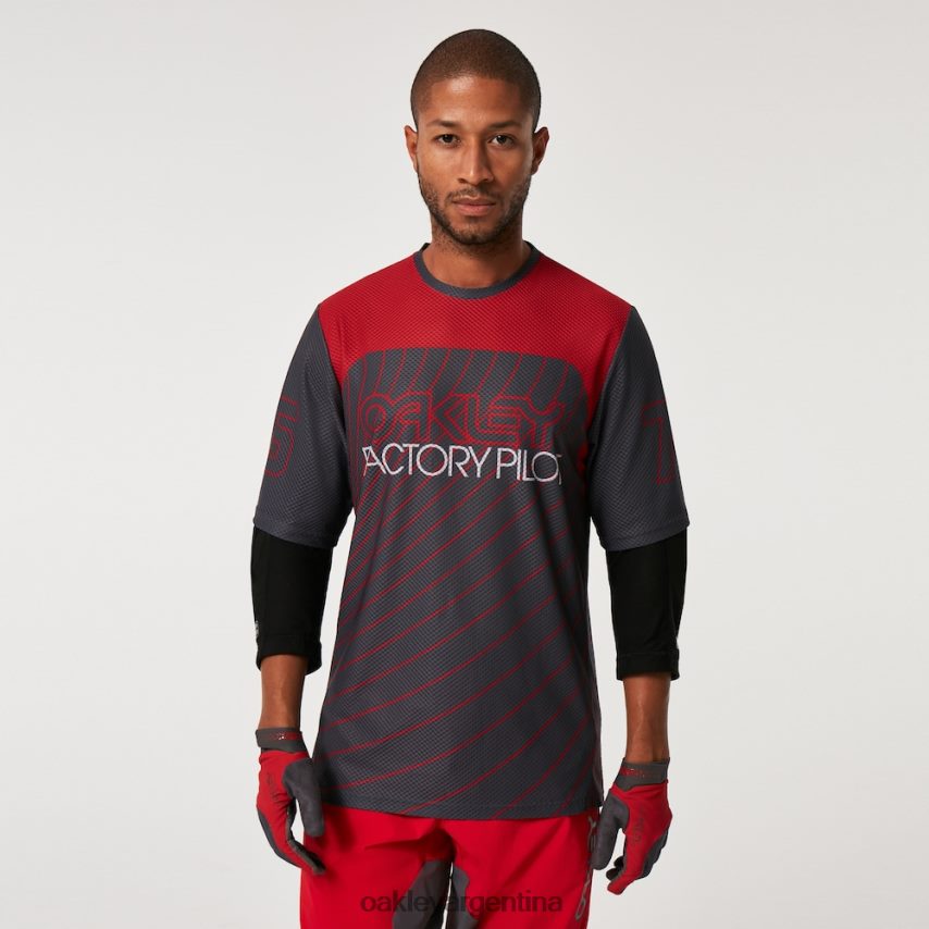 Oakley camiseta de buscador '75 ss NBFV422269 ropa gris uniforme