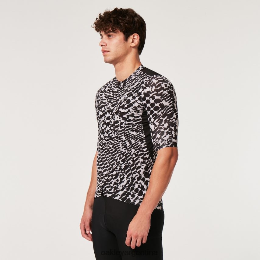 Oakley camiseta de camuflaje Endurance Dazzle NBFV422261 ropa abstracto blanco y negro