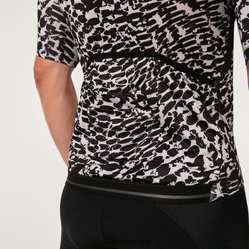 Oakley camiseta de camuflaje Endurance Dazzle NBFV422261 ropa abstracto blanco y negro