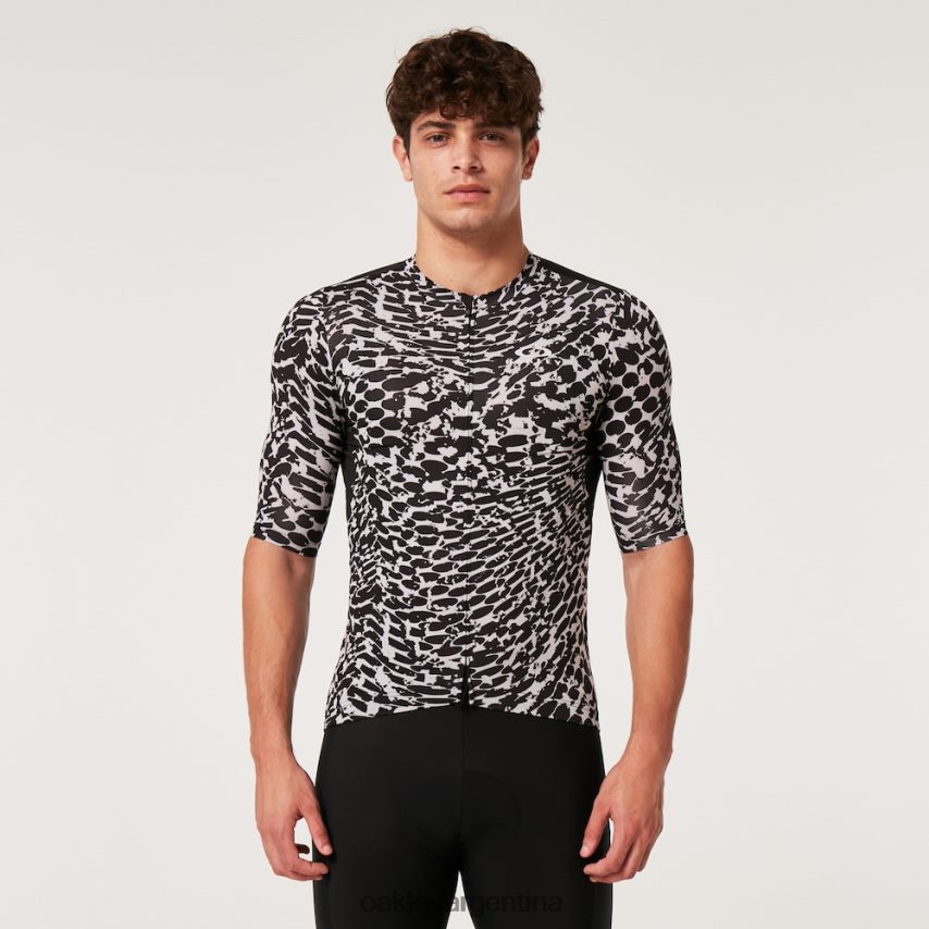 Oakley camiseta de camuflaje Endurance Dazzle NBFV422261 ropa abstracto blanco y negro